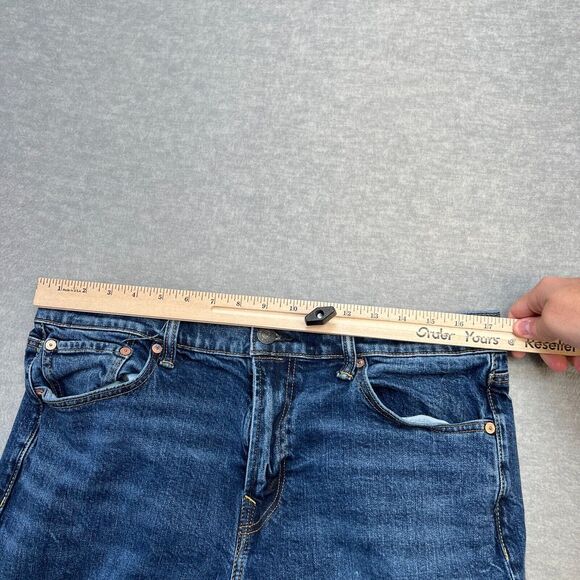 American Eagle Jeans Mens 36x34 (34x32) Original Bootcut Flex Denim Blue Cowboy - Picture 9 of 12